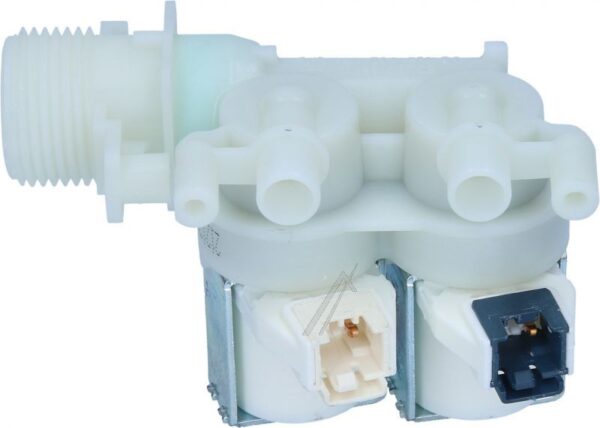 WHIRLPOOL/INDESIT 2 WAY DOUBLE SOLENOID VALVE RIGHT ANGLE FIT