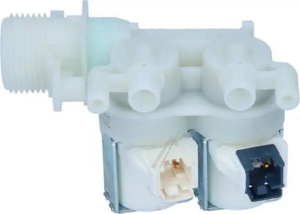 Whirlpool Indesit 2 Way Double Solenoid Valve, Right Angle Fit 482000022813