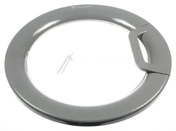Whirlpool Indesit Washing Machine Door Frame with Glass for Hotpoint Graphite Futur