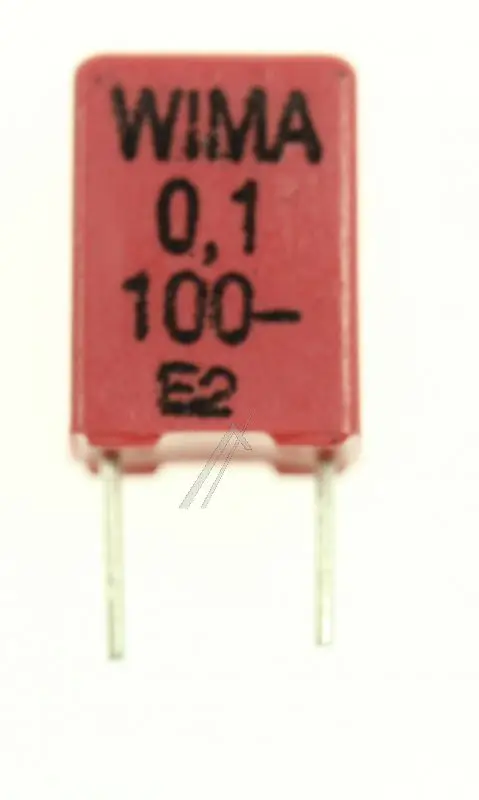 Wima MKP2-Pulse Capacitor, 0.1uF 100V, RM=5MM, 100NF