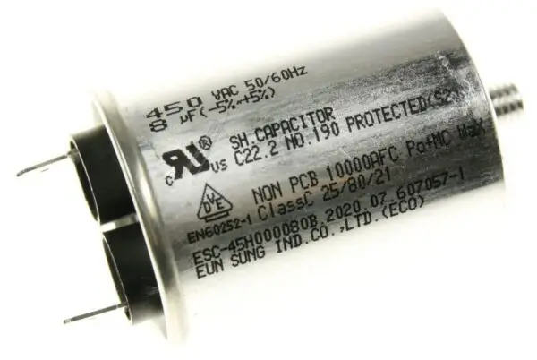 Samsung Capacitor, 8uF 450V, 40 x 55 mm, 16 mm