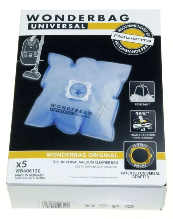 Wonderbag Vacuum Dust Bags, Pack of 5 WB406130