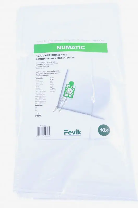 Sqoon Vacuum Dust Bags for Numatic Henry James, Pack of 10 NVM 1CH