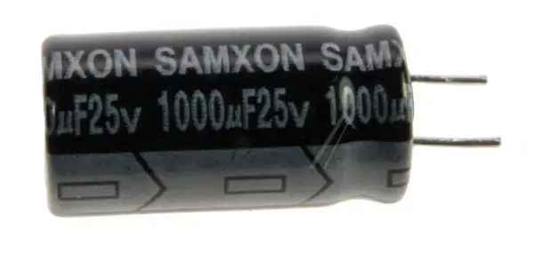 Vestel Radial Electrolytic Capacitor, 1000uF 25V 105°C 820mA 10 x 20 mm 30067789