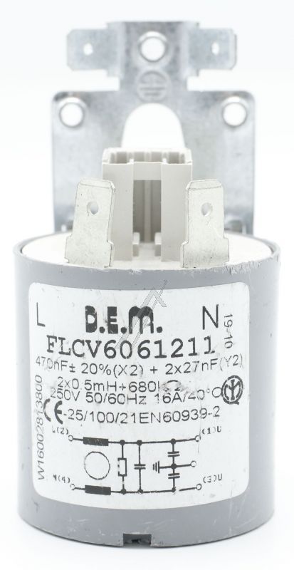 WHIRLPOOL/INDESIT 488000297220 SUPPRESSION CAPACITOR