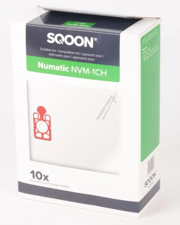 Sqoon Vacuum Cleaner Bags for Numatic NVM 1CH Henry James, Pack of 10