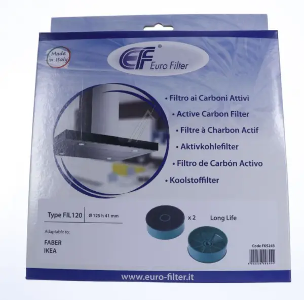 Eurofilter Cooker Hood Carbon Filter for Ikea Nyttig FIL 120 FKS243 904.213.36/2