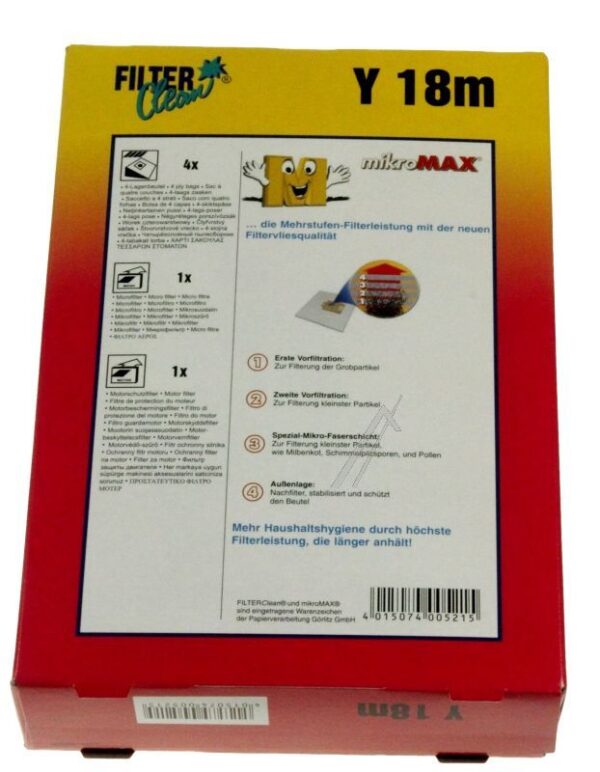 Y18M FL0034-K NON WOVEN PAPER DUST BAGS X4