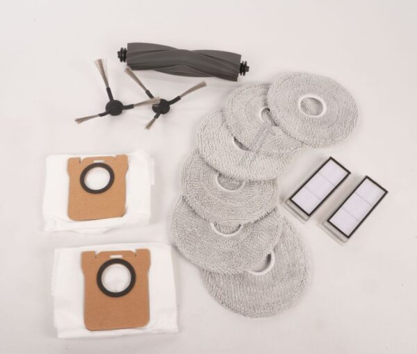 RAK28 20010100000766 1 MAIN BRUSH (RUBBER) + 2 SIDE BRUSH + 2 DUST BOX FILTER + 2 DUST COLLECTION BAG + 3 PAIRS MOP CLOTH