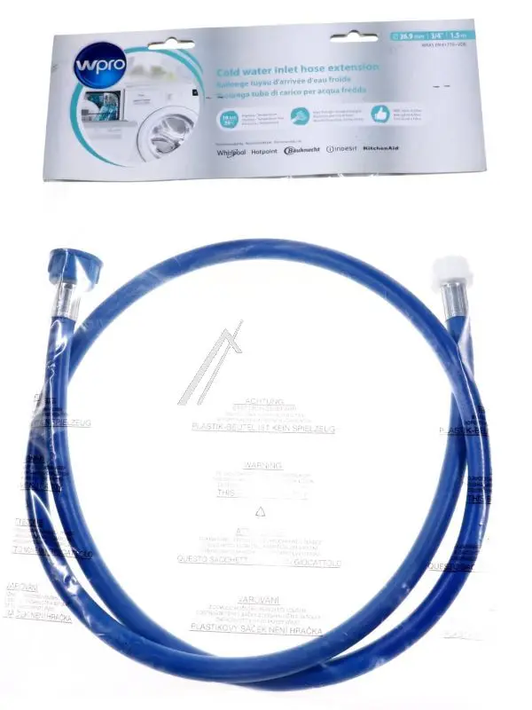 Whirlpool Indesit Inlet Tube Extension 60BARS 25°WRC 484000008794