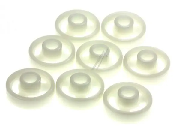 Dishwasher Lower Basket Wheels Set of 8 for Whirlpool Indesit C00056347