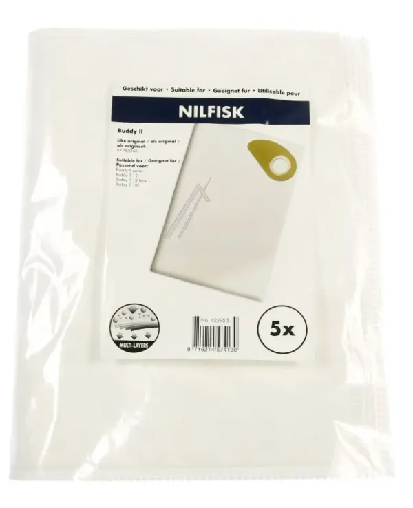 Sqoon Dust Bags for Nilfisk, Pack of 5 42295-5
