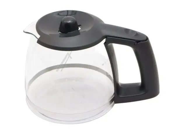 Bosch Siemens Coffee Machine Glass Jug with Lid, Black-Grey 12047147